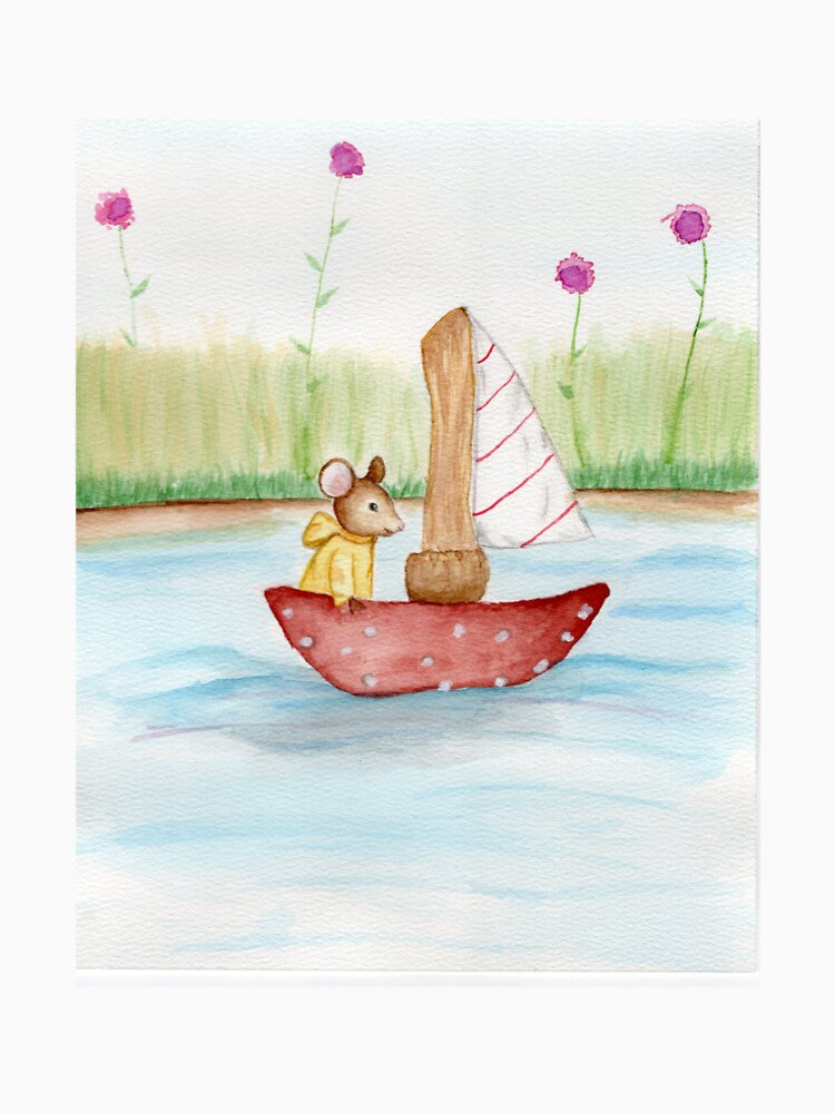 Mouse in the Homemade Boat by cwalsman001
