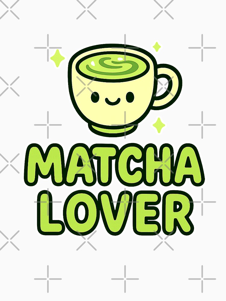 Cute Kawaii Matcha Lover Green Tea Cup Design by RedCircleArt