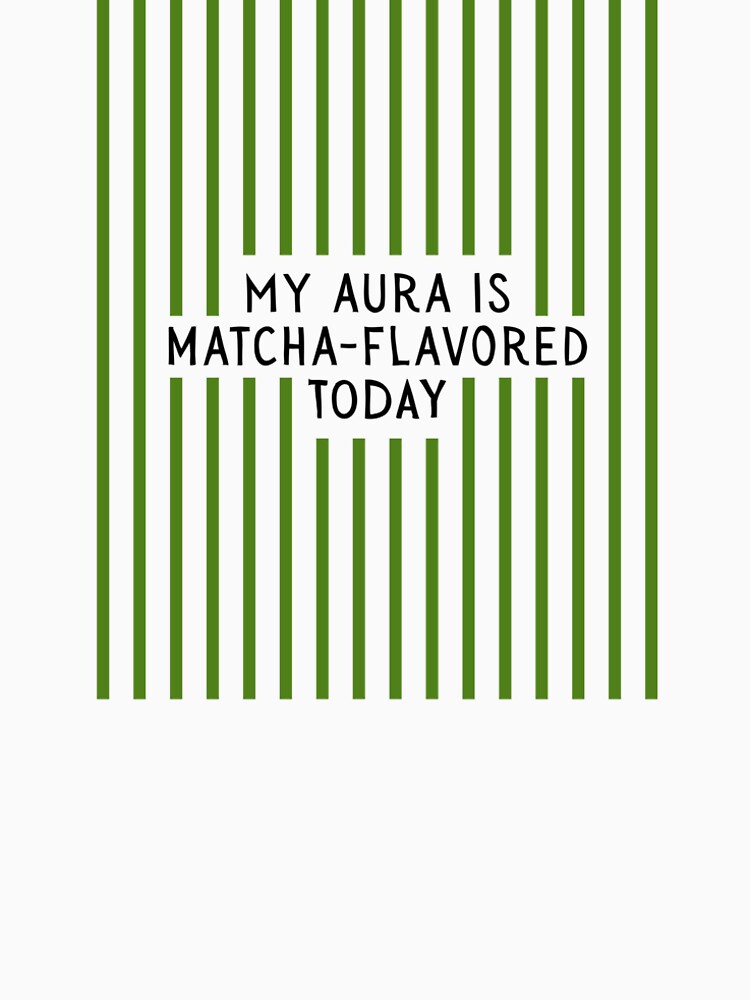 Matcha Mood Quote – Green Stripes Print by kikifikashop