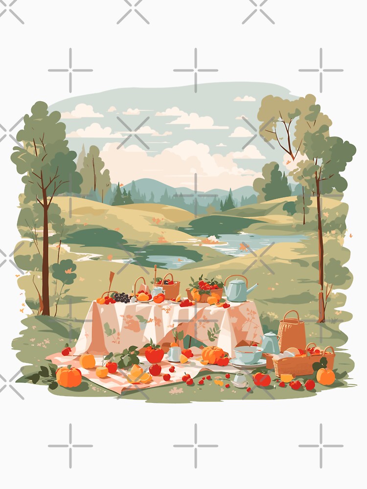 Picnic Cottagecore aesthetic art by GlobalDesigns-
