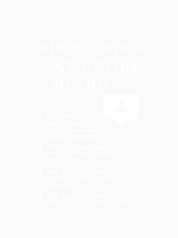Understanding Social Media Managers – Humor for Online Professionals – Black by PsyFlow35