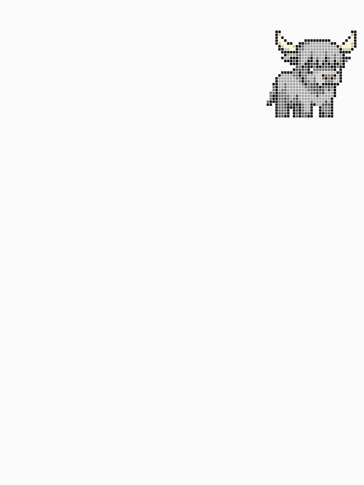 Pixeled highland cow (silver) by Brain Fart Buffet