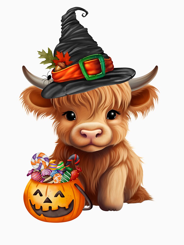 Cute Highland Cow Halloween Design by wongacreations