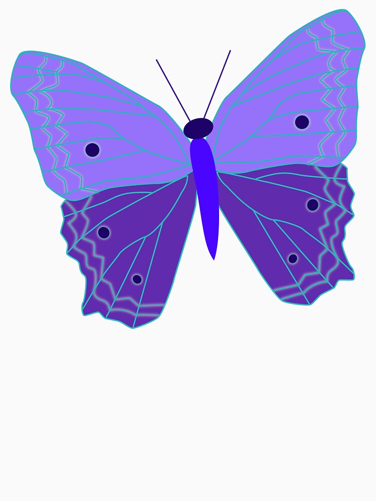 Blue Purple Butterfly by EBParsley