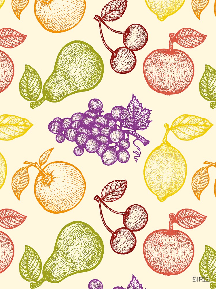 Retro fruits pattern by SIR13