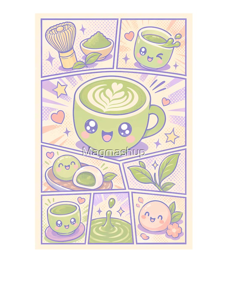 Kawaii Matcha Pop Panels by Magmashup