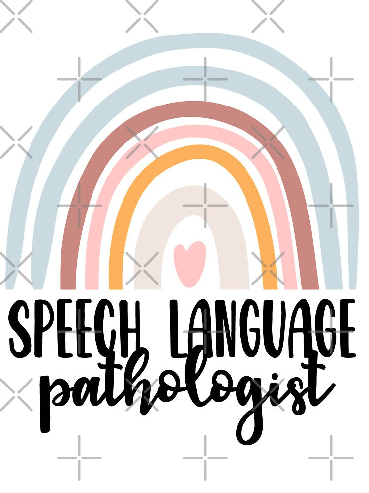 Speech Language Pathologist Speechie Boho Rainbow Retro by sweetheartistic