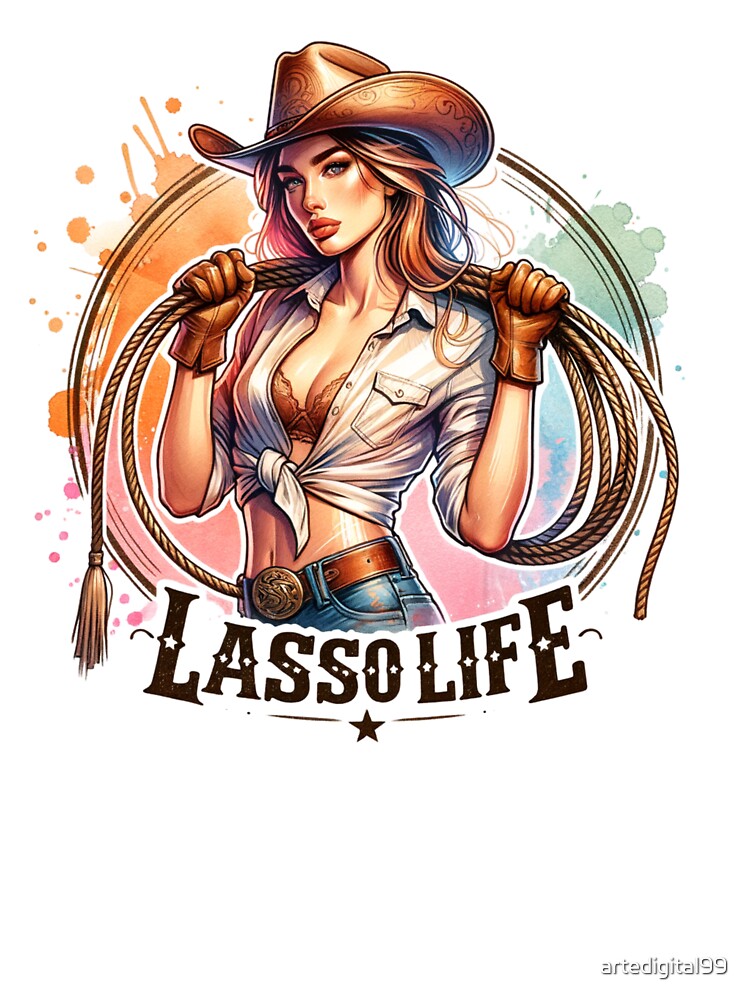 Cowgirl Life Essentials, Wild West Cowgirl Vibes- Apparel, Mugs, Stickers & More by artedigital99