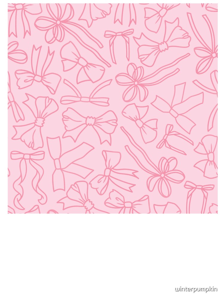 Cute pink bows and ribbons pattern by winterpumpkin