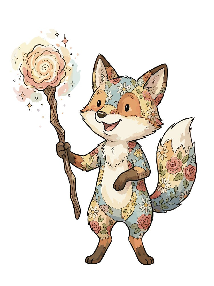 Fairycore Aesthetic: Petal Fox Enchanter by bapupa