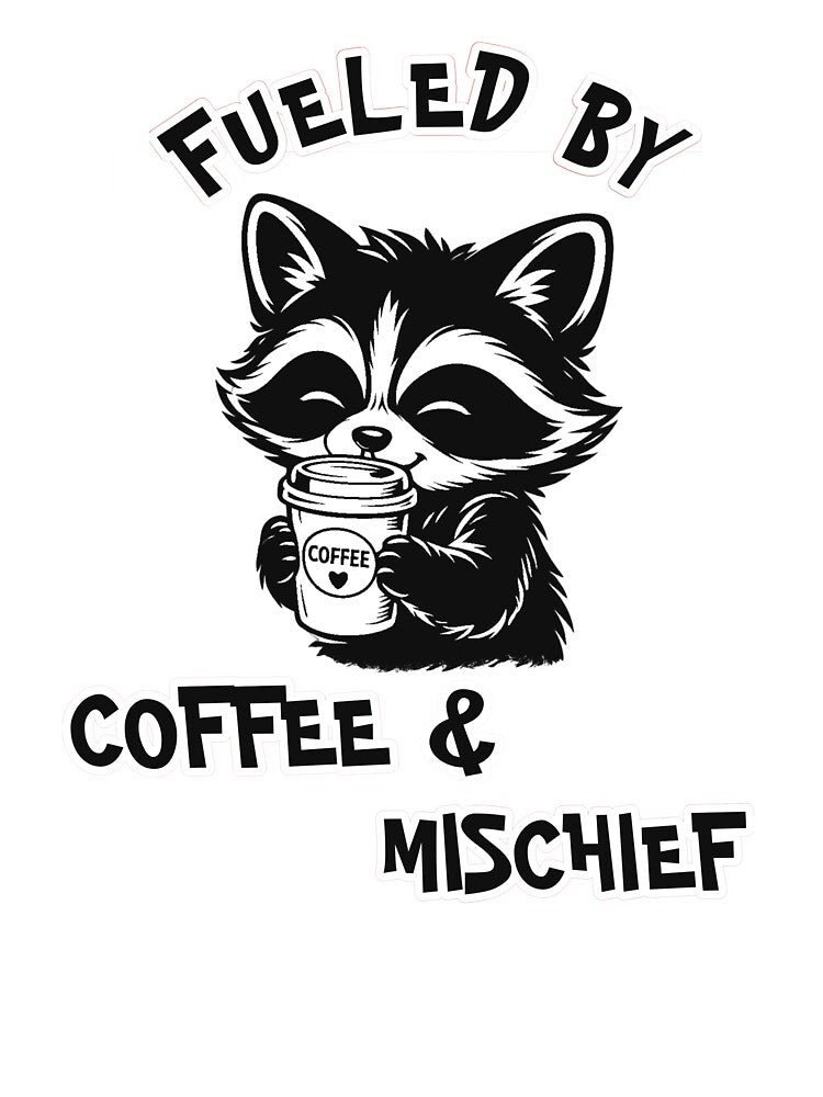 Coffee Addict Raccoon by StyleBloomes