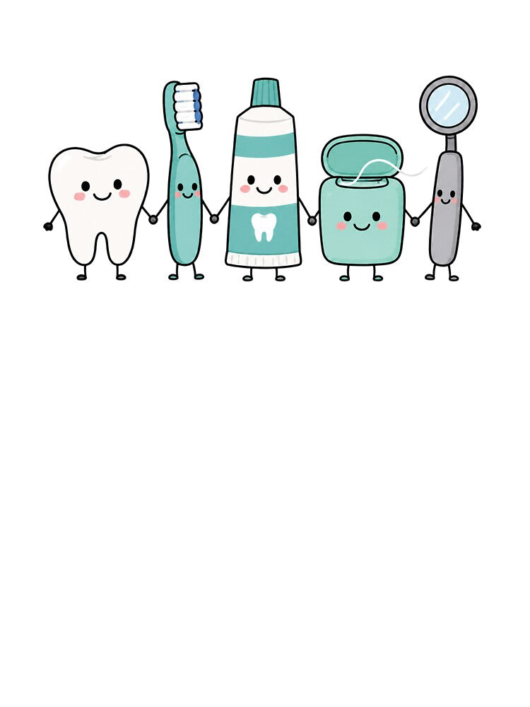 Cute Dental Care Friends by GenesixDesign