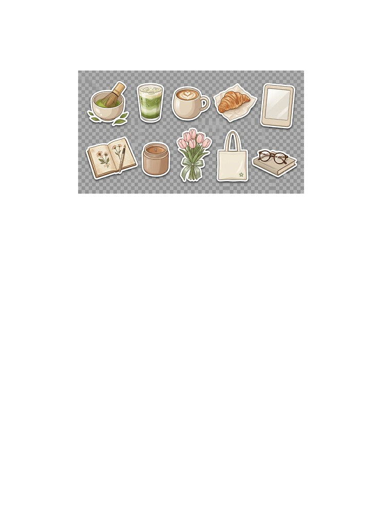 Matcha Café Aesthetic Stickers by Shopichics