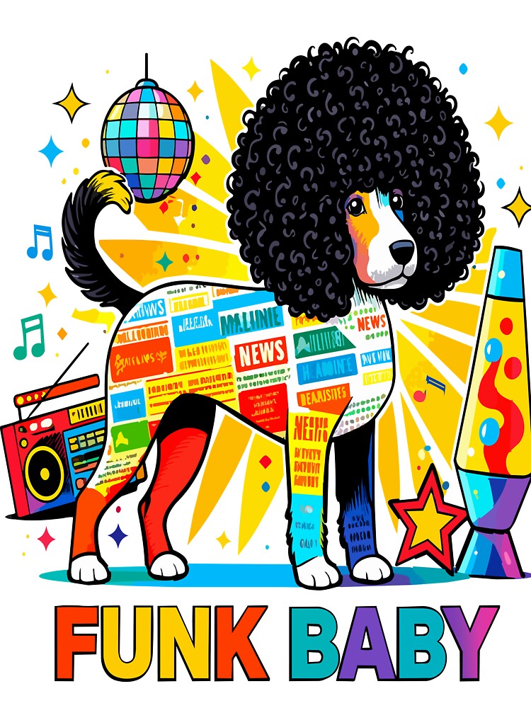 Funk Baby – Retro Disco Dog & Afro Vibes by zoliartdesign