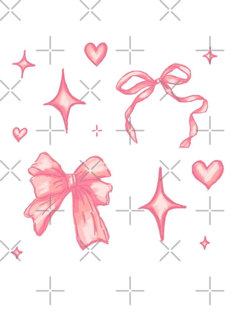 pink bows hearts stars by delicate-pov