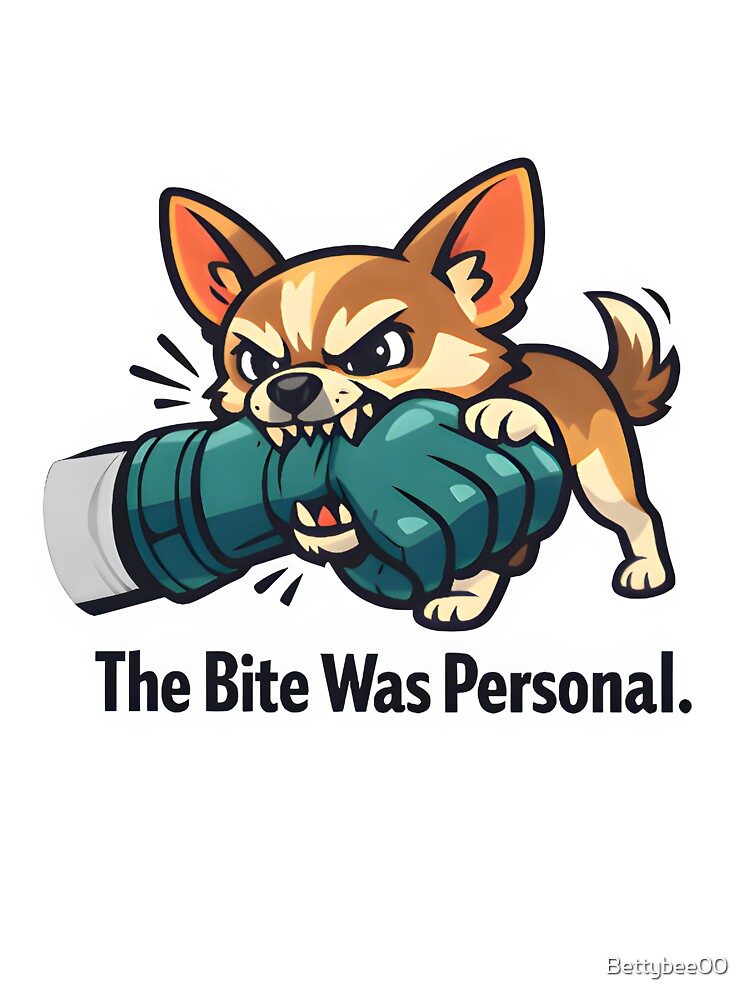 The Bite Was Personal – Funny Chihuahua Veterinary Inside Joke by Bettybee00