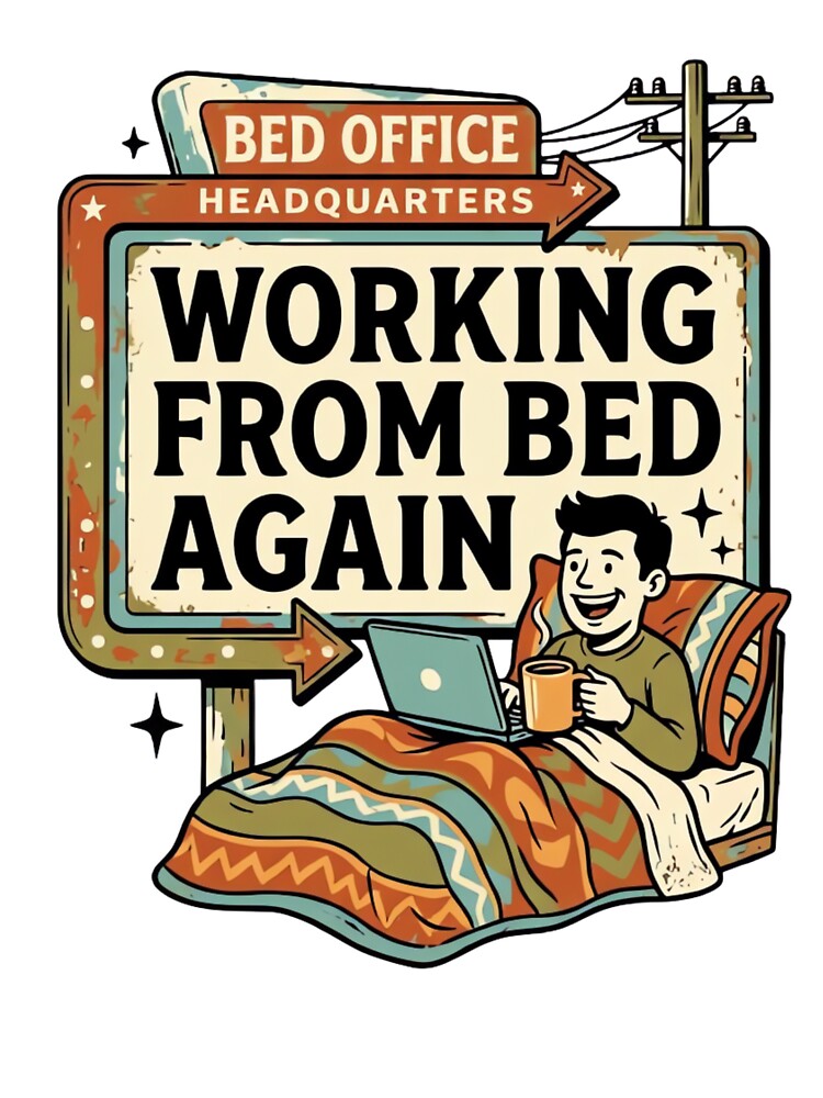 Working From Bed Again Vintage Bed Office Headquarters Remote Work Design by urbinet