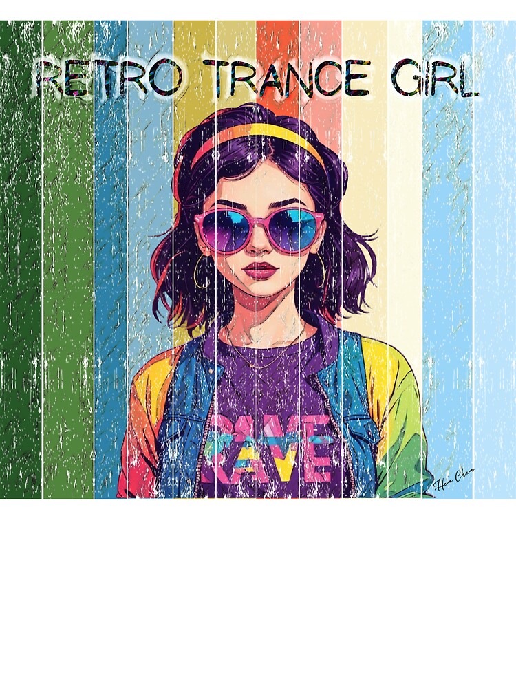 Retro Trance Girl Rave by Hen-C-Art