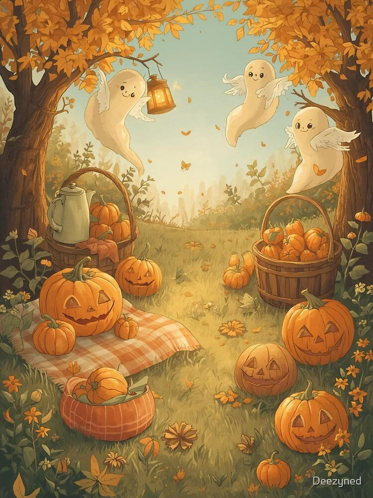 Pumpkin Patch Picnic – Whimsical Halloween by Deezyned