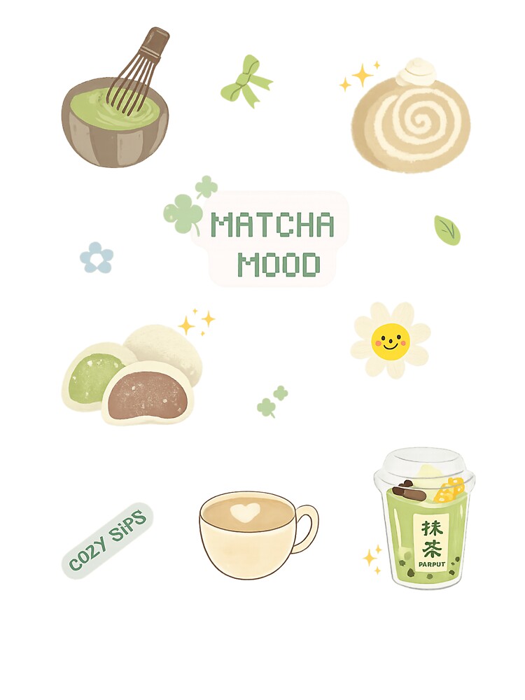 Matcha Mood – Cozy Matcha Lover Kawaii Aesthetic Design by ravenRM