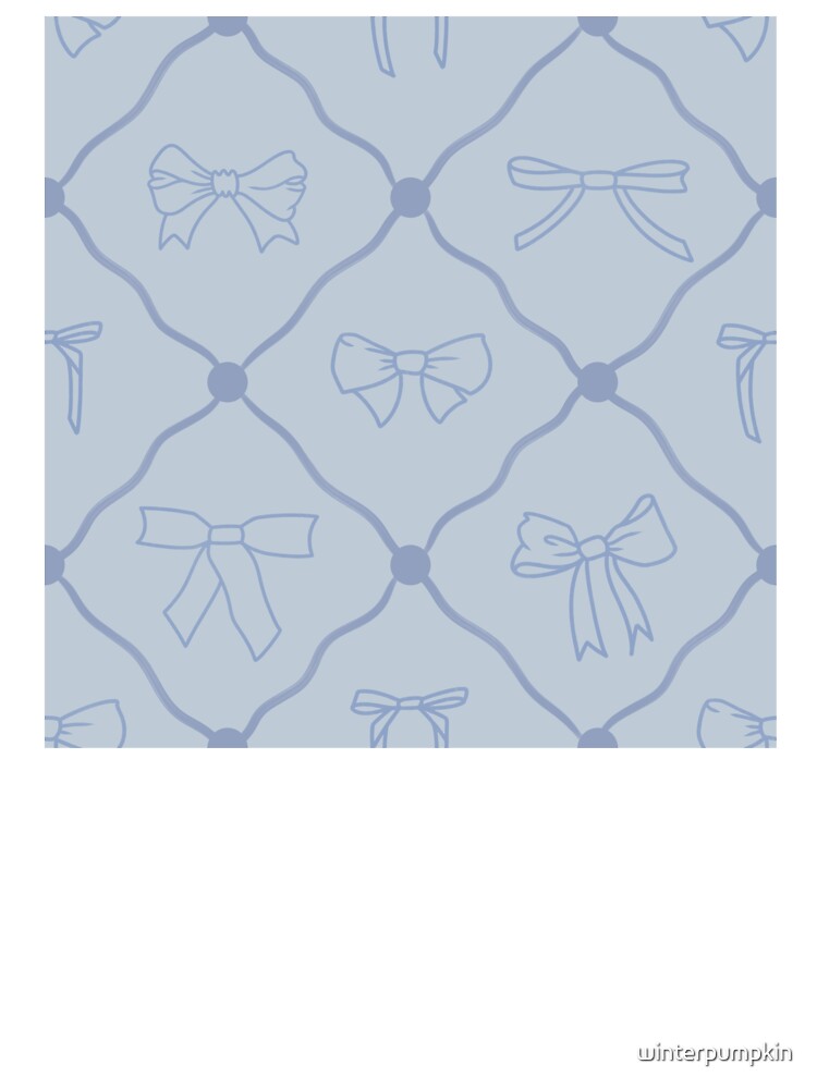 Cute Blue Bows and Ribbons Lattice Pattern by winterpumpkin