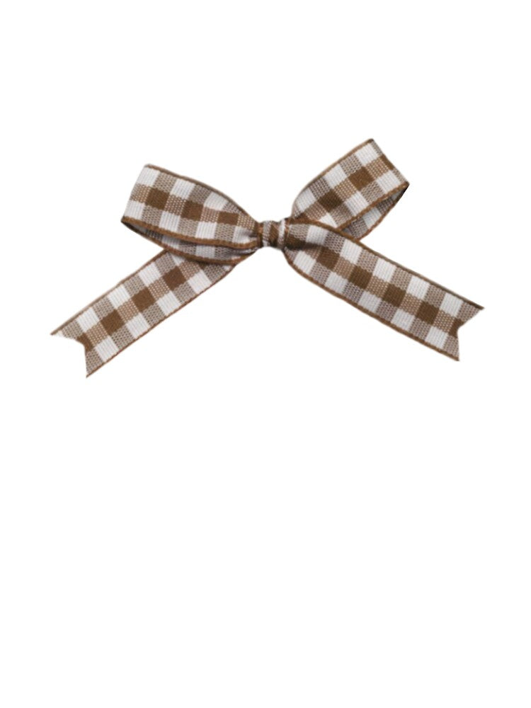 Coquette brown gingham  bow by Pixiedrop