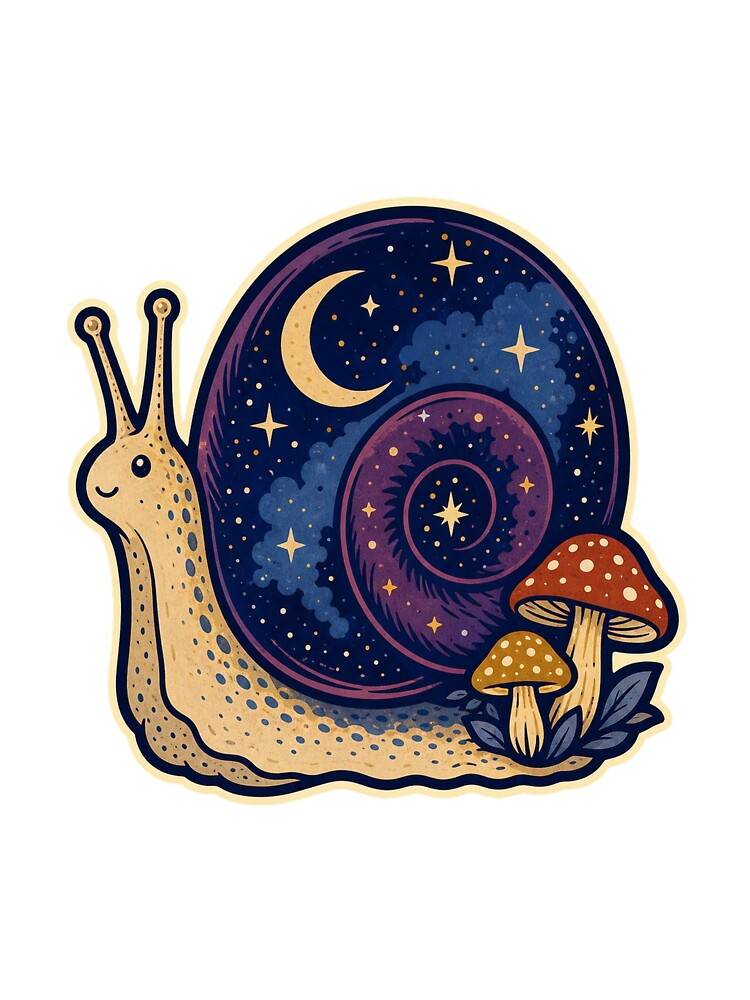 Cosmic garden snail by LaunchUIStudio