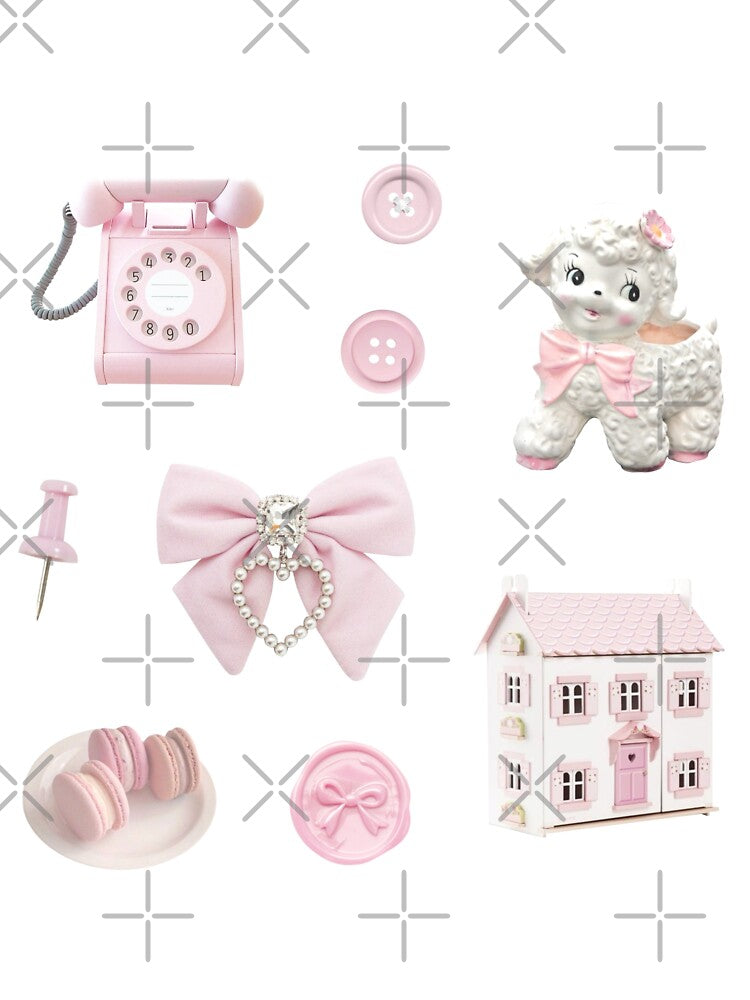 vintage coquette pink set by delicate-pov