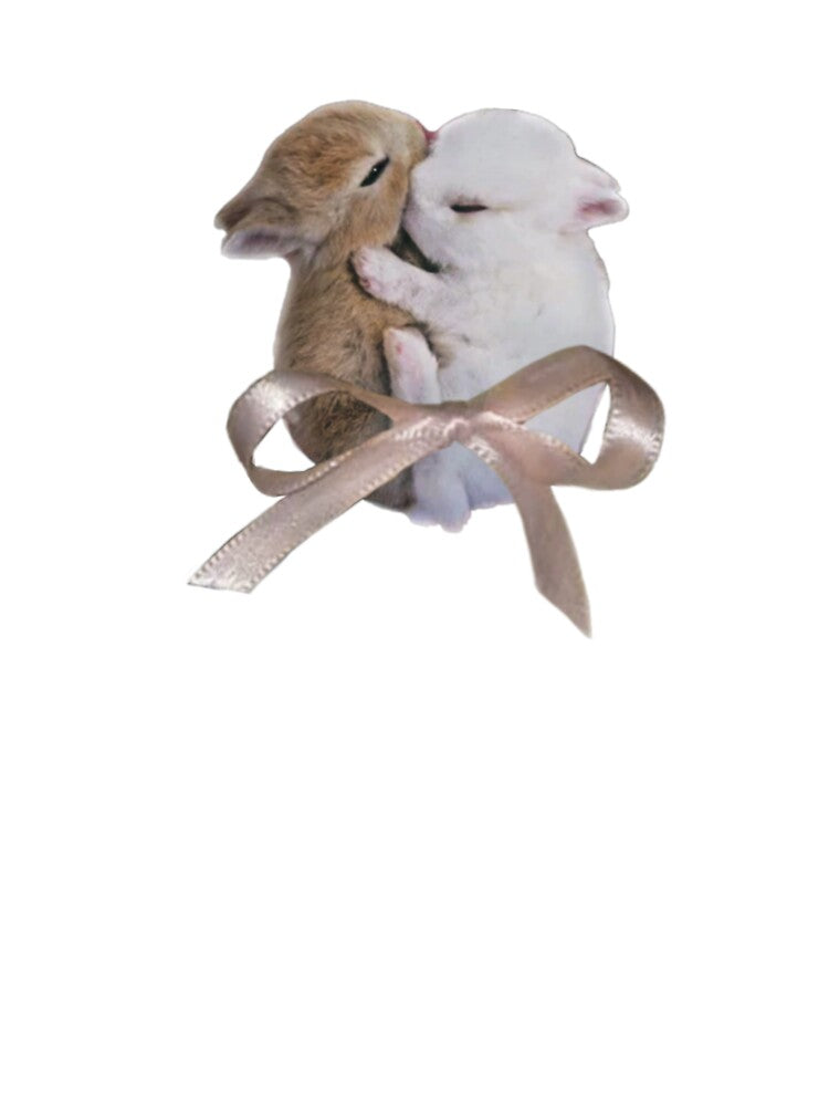 Bunnies with bow by Pixiedrop