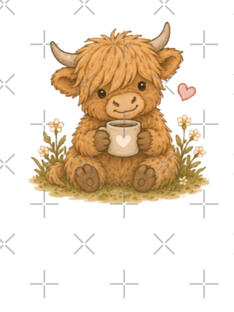Cute Cozy Highland Cow by MellowMunchkins