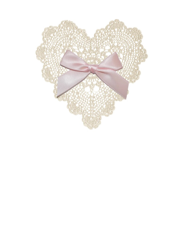 Coquette balletcore heart lace bow by Pixiedrop