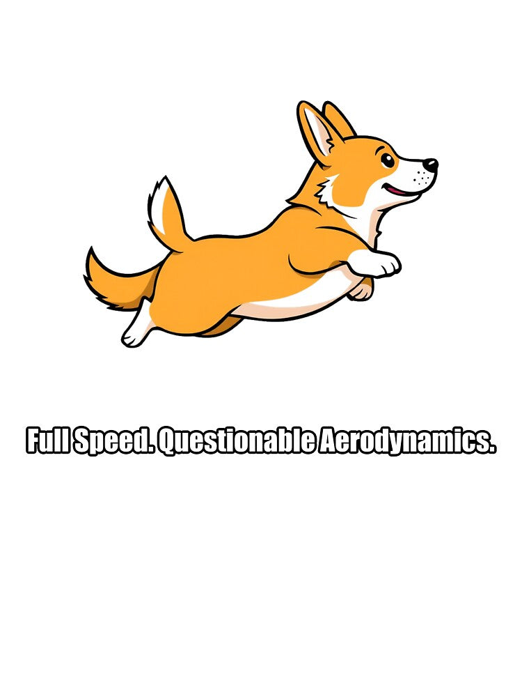 Corgi - Full Speed Questionable Aerodynamics - Funny Running Corgi Gift by pawdrops