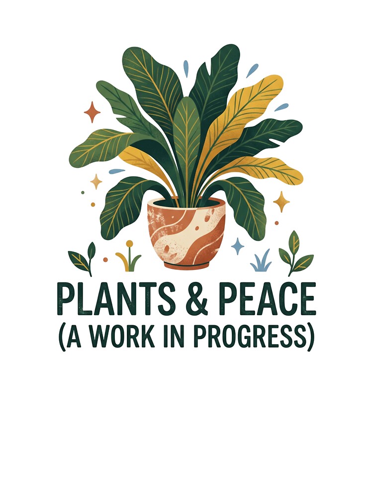 Plants And Peace Work In Progress Houseplant by LikeDrop