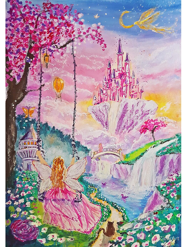 Pink Fairyland magical castle by ZiehrArt