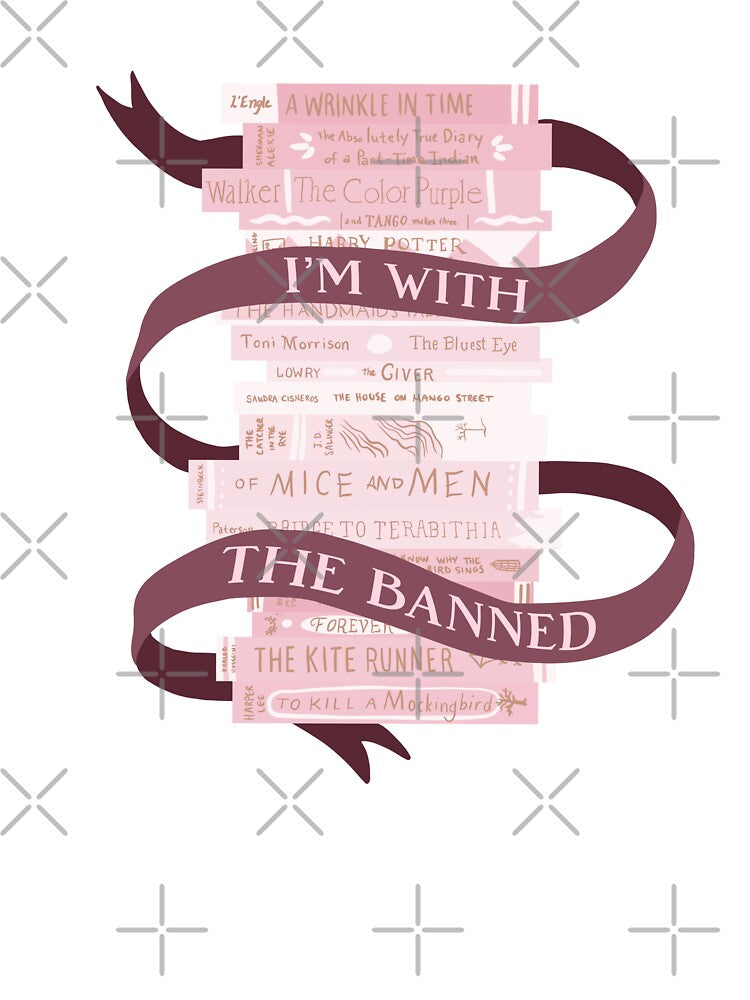 I'm with the Banned (books) Pink by literartyghost