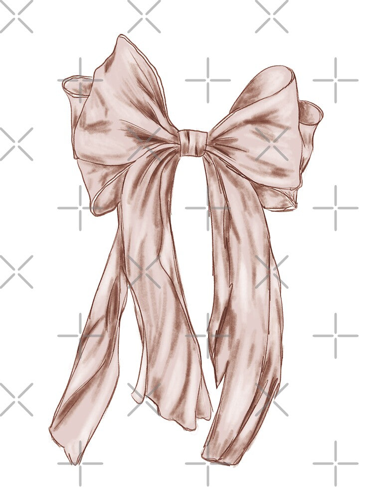 Cute Pink Bow by Scrabbly Doodles