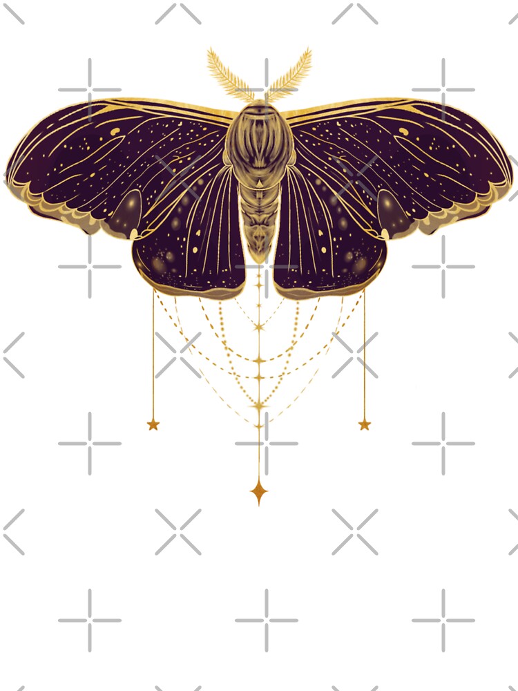 Whimsigoth Celestial Moth Gold Chains by Little Wimbly