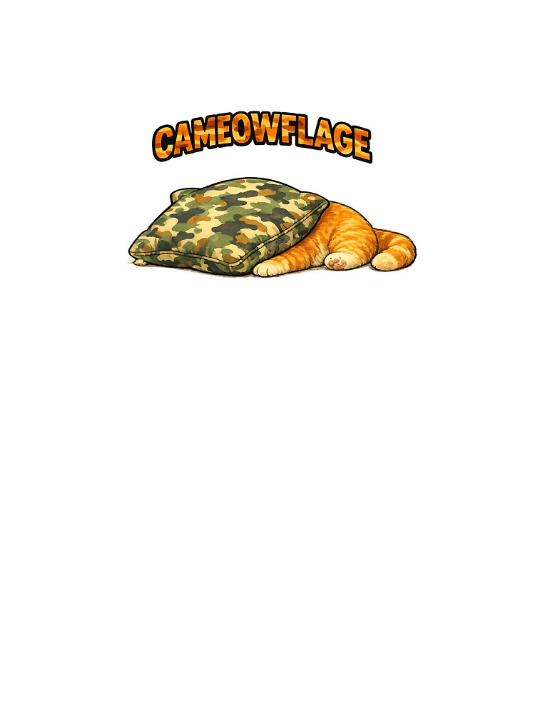 Cameowflage Funny Orange Cat Camouflage Pun by IronVibesStudio