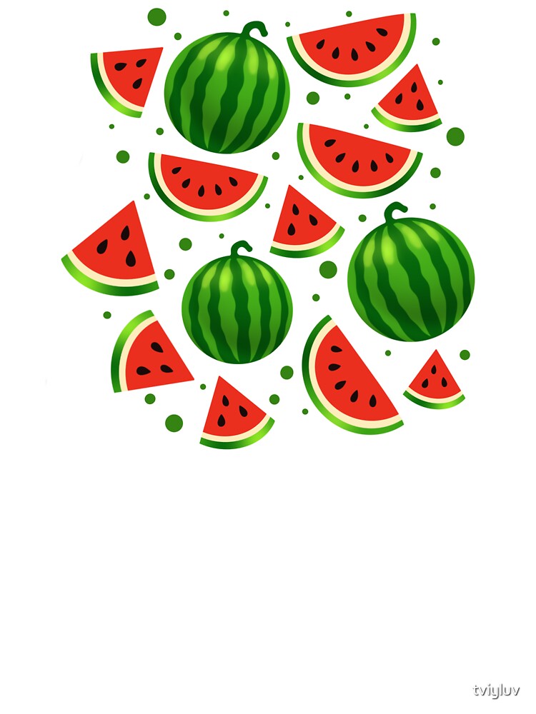 Watermelon Pattern Light Blue Background by tviyluv