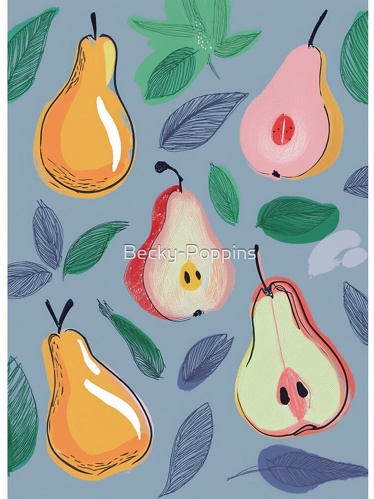 Retro Pear Parade by Becky-Poppins
