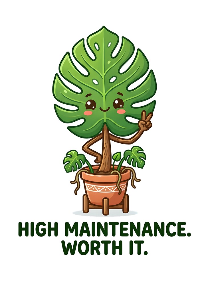 High Maintenance Worth It | Funny Monstera Plant Lover Design by Peace-of-mind