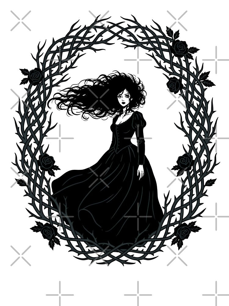 Catherine Earnshaw Gothic Silhouette Wuthering Heights Thorns by Fenay Designs