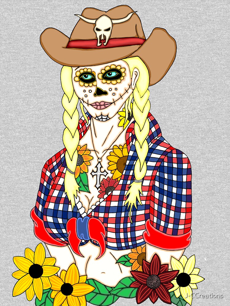 Cowgirl Sugar Skull by J-CCreations