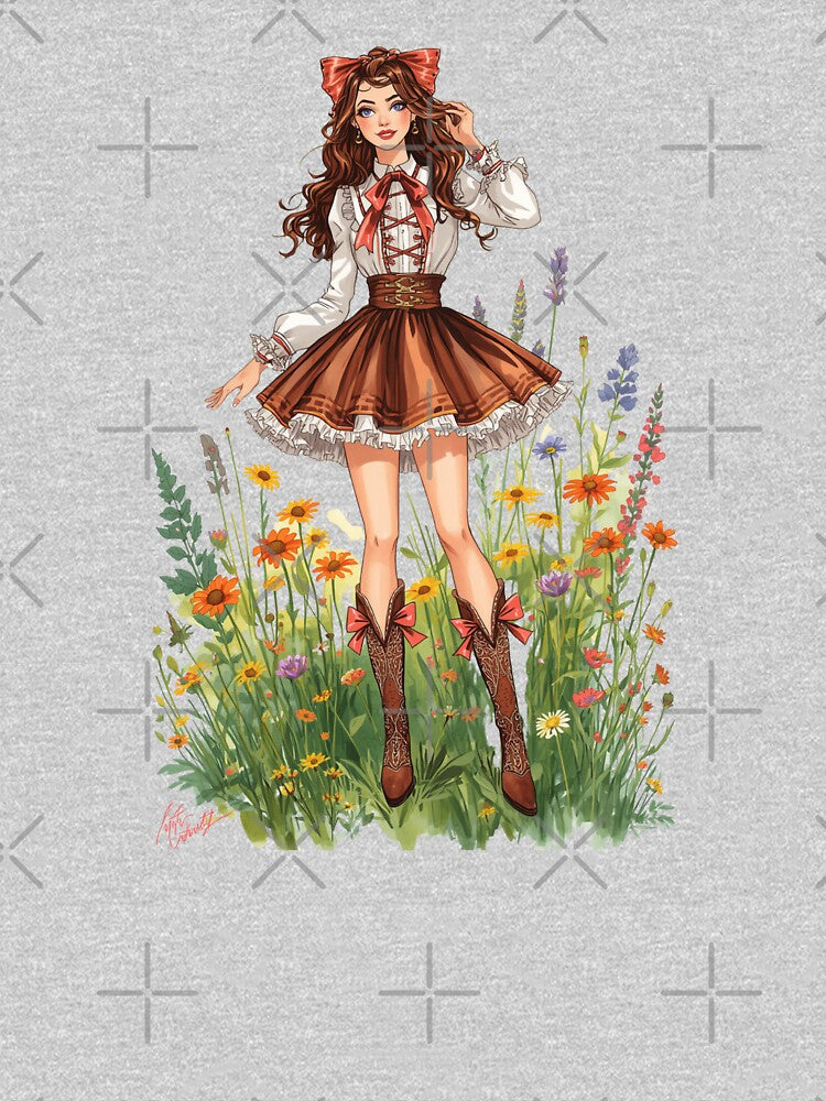 Western Coquette Bows & Boots | Pink Cowgirl Aesthetic | Cute Country Girl Design by FitEnvy