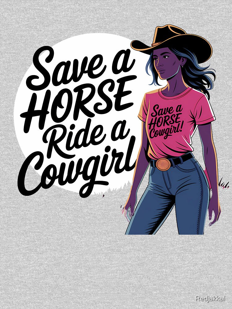 Save a Horse Ride a Cowgirl Cute Rodeo Country Girl Sticker by Redjakkal