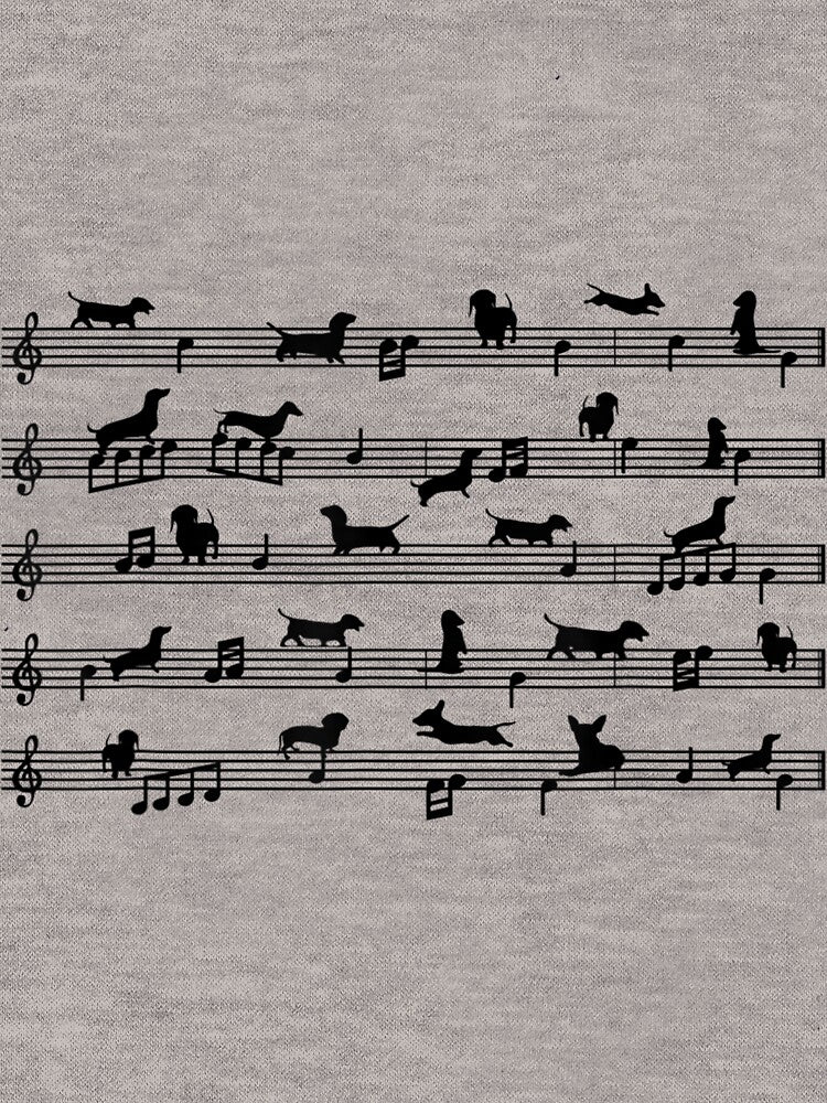 Music Notes Dachshund Dog by MarkHudson78