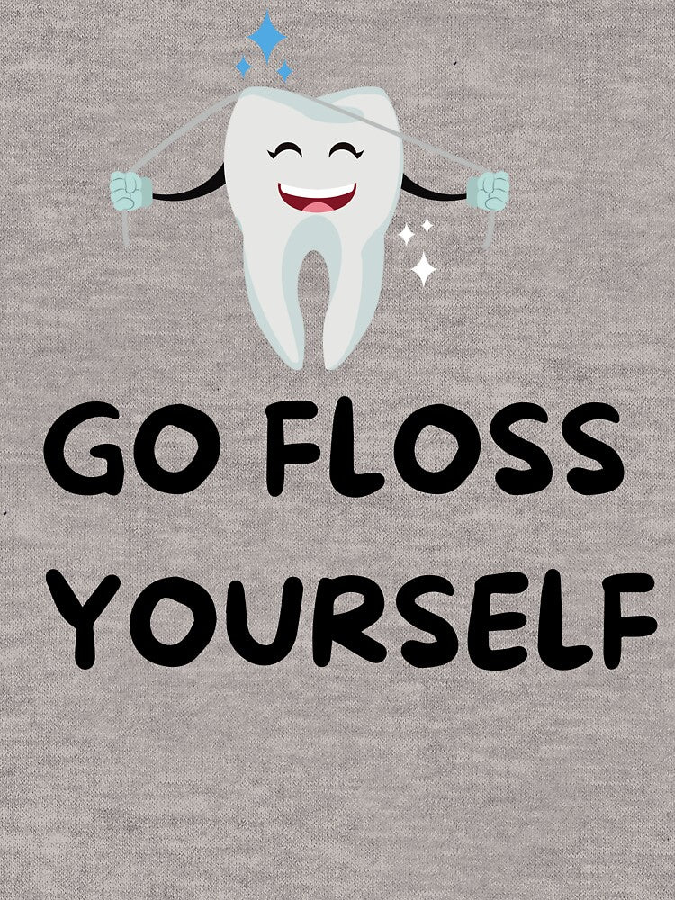Vintage Go Floss Yourself Bold and Funny Typography by garniturex