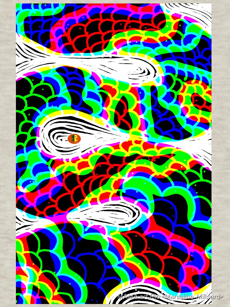 Rainbow Scales Dragon Serpent - Trippy Illusion Pattern by MAMA.art.Rio <Marsailhe_Milward>