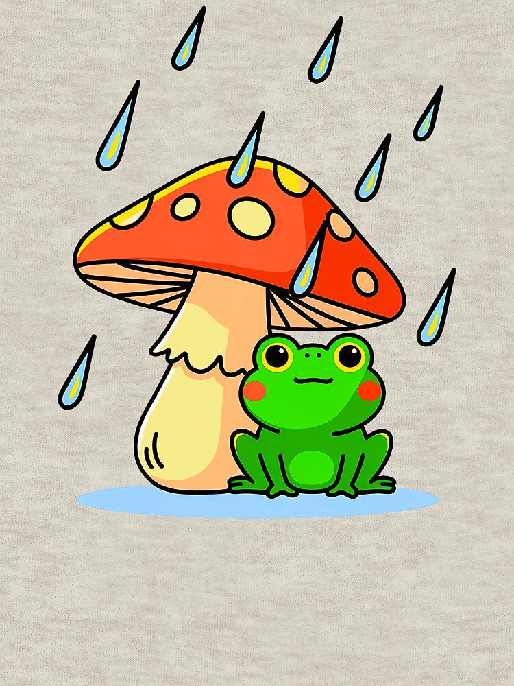 Mr Frog and the Mushroom on a Rainy Day by DBM Photo Art 1