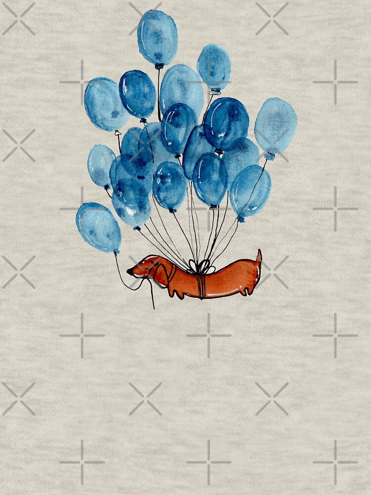 Dachshund dog and balloons by KaylaPhan
